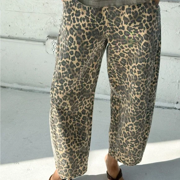 Leopard Print Boyfriend Jeans